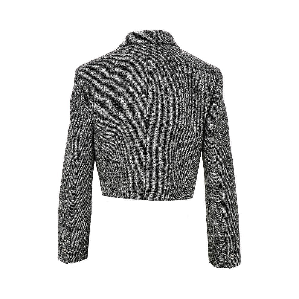 GUCCI 40 wool grisaille short jacket