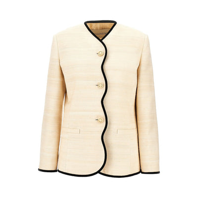 silk linen canvas jacket