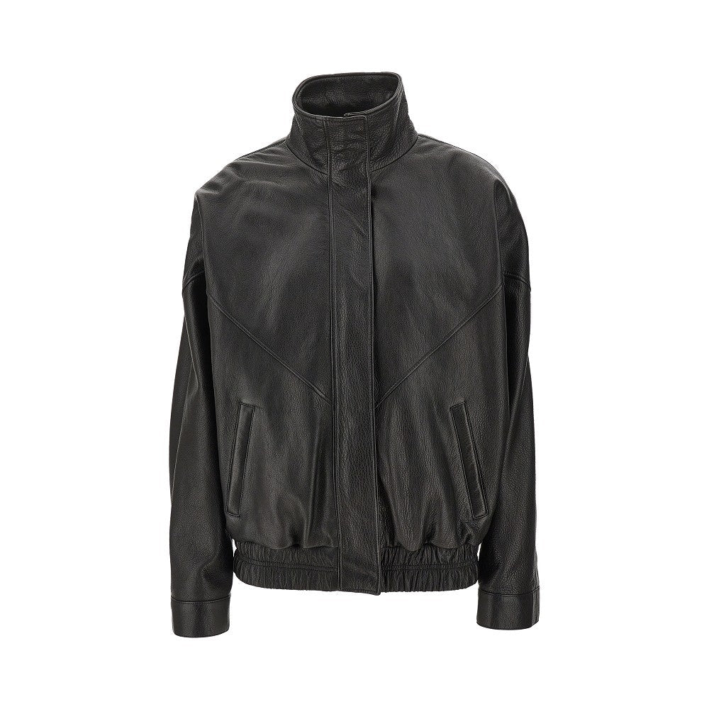 ACNE 36 relaxed fit leather jacket