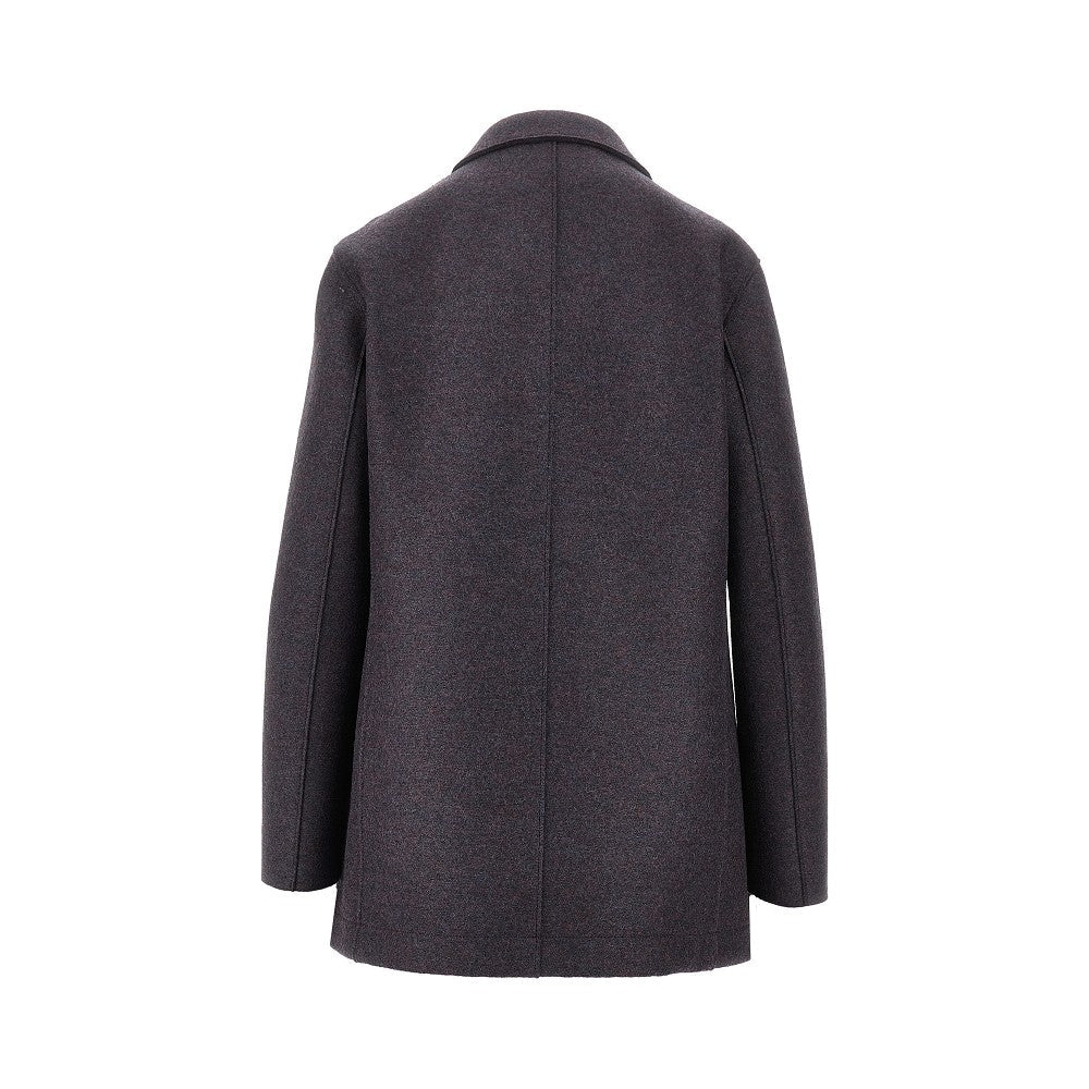 HARRIS WHARF LONDON 46 pressed wool double-breasted peacoat