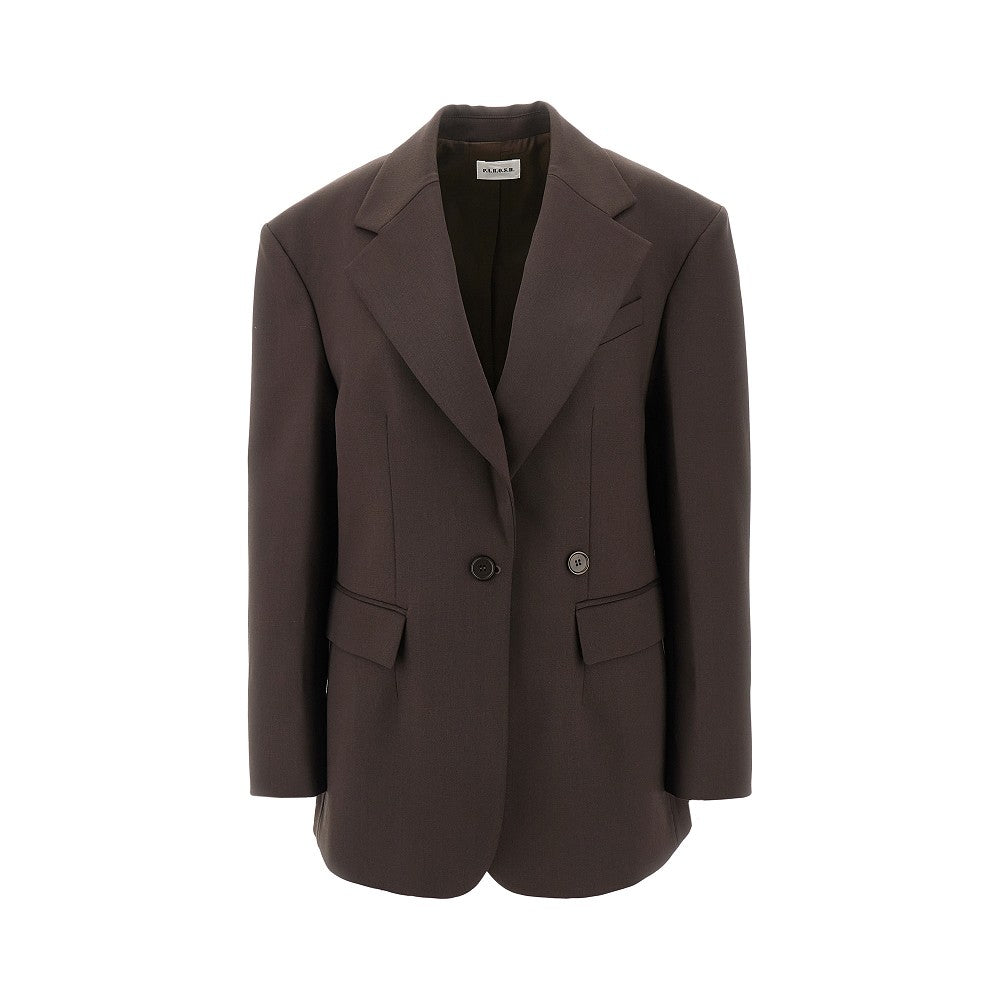 P.A.R.O.S.H. M linen-blend oversized jacket