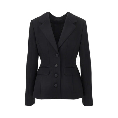 wool double crepe back to front jacket