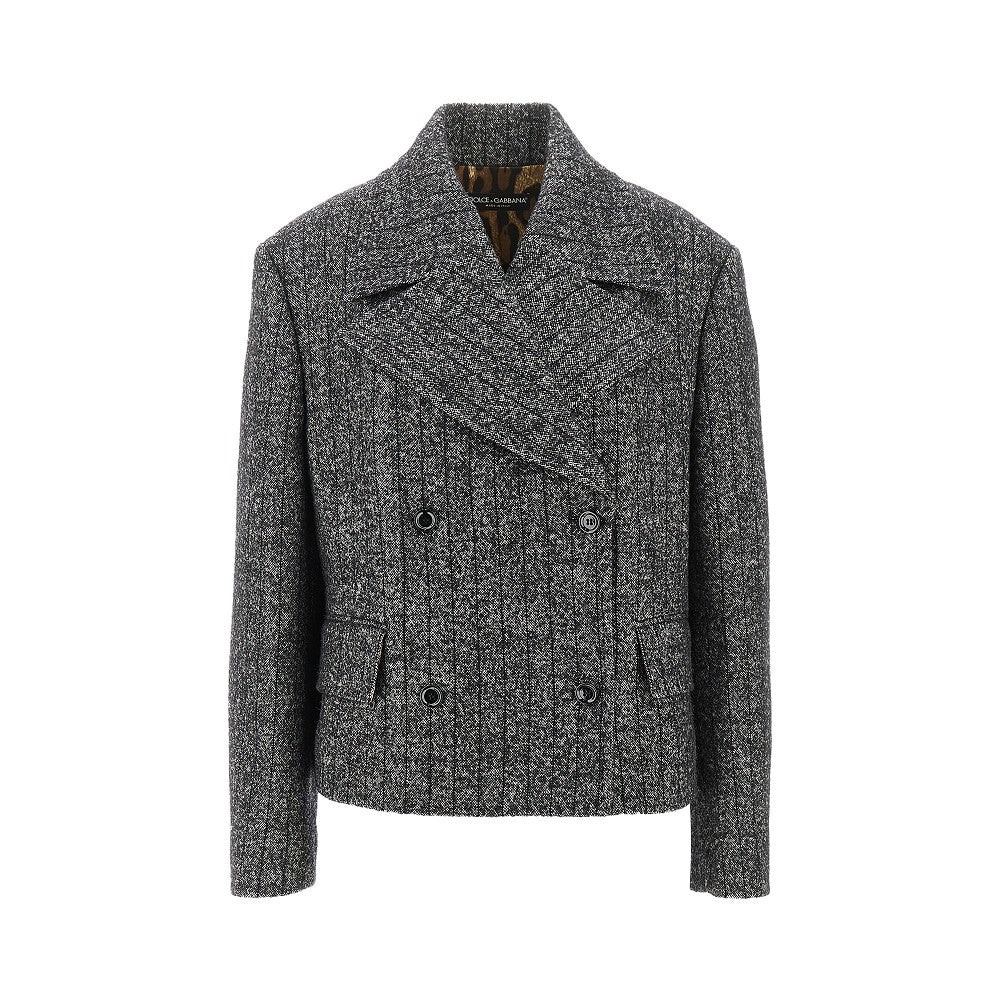 DOLCE&GABBANA 40 pinstriped wool-blend double-breasted jacket