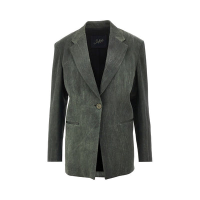 astro light satin single-breasted jacket