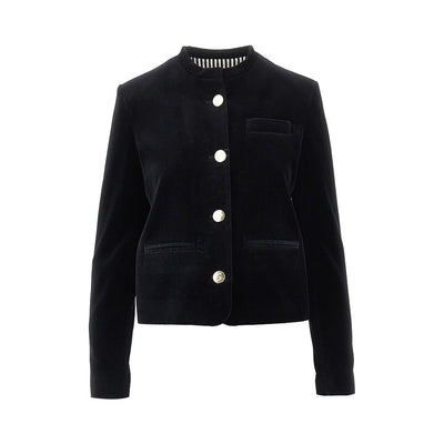 very single-breasted velvet jacket