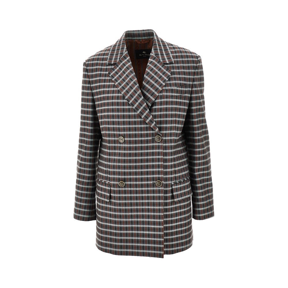 ETRO 40 wool-blend oversized double-breasted jacket