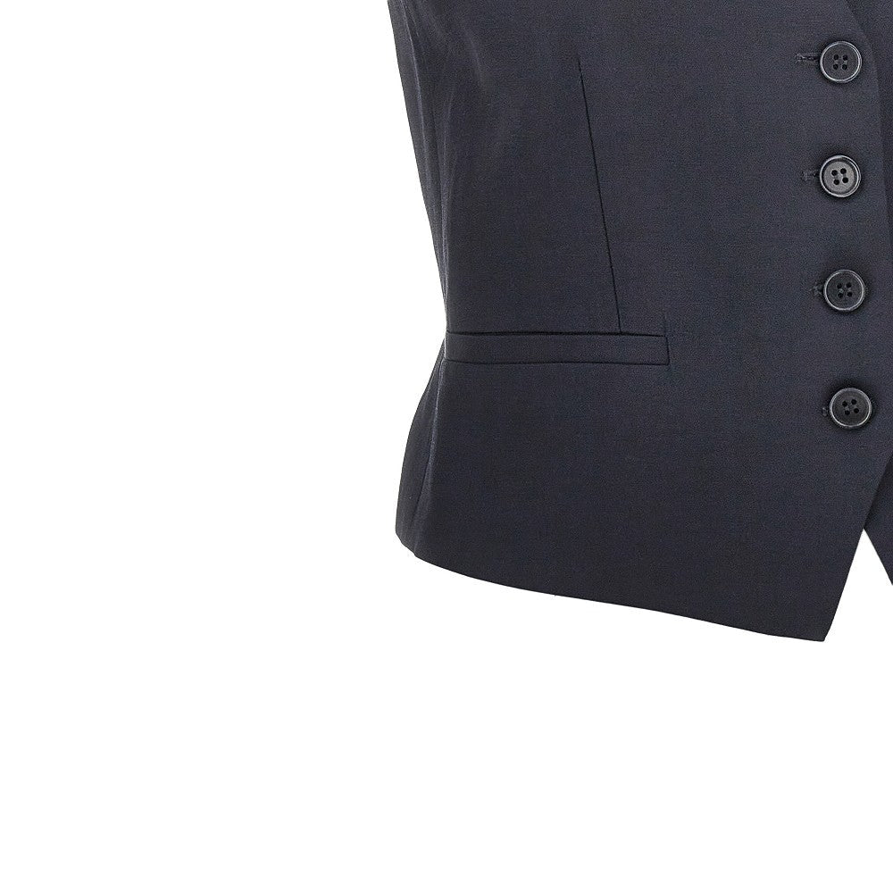 P.A.R.O.S.H. S linen-blend vest