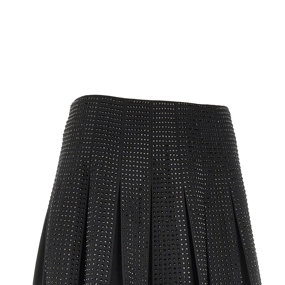 PINKO 42 strass-embellished pleated mini skirt
