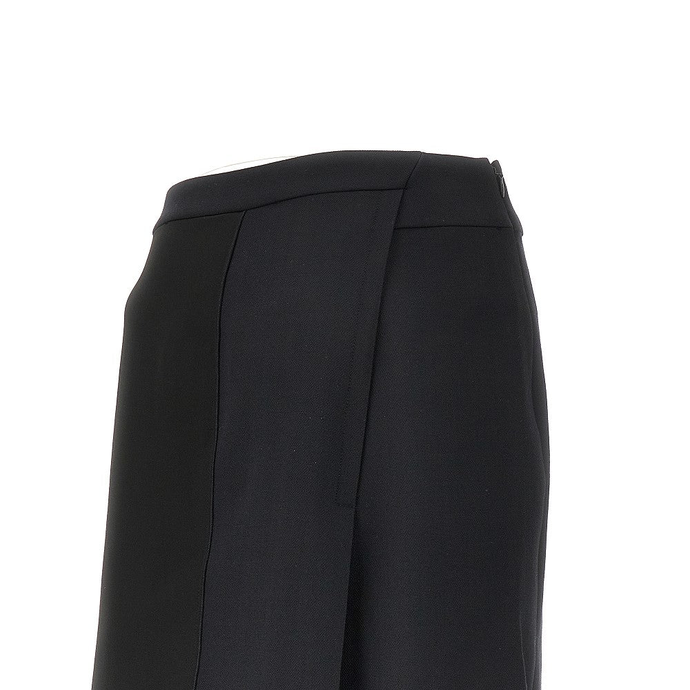 VICTORIA BECKHAM 10 double crepe and satin mini skirt