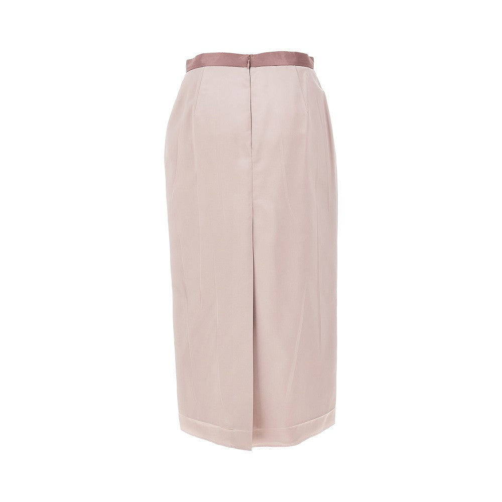 VALENTINO 40 satin midi skirt with bow