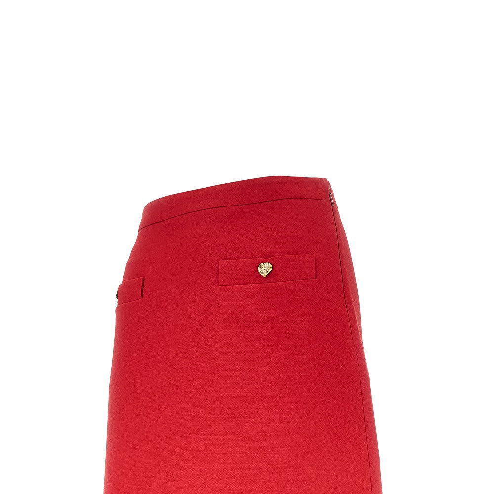 VALENTINO 42 crepe couture mini skirt