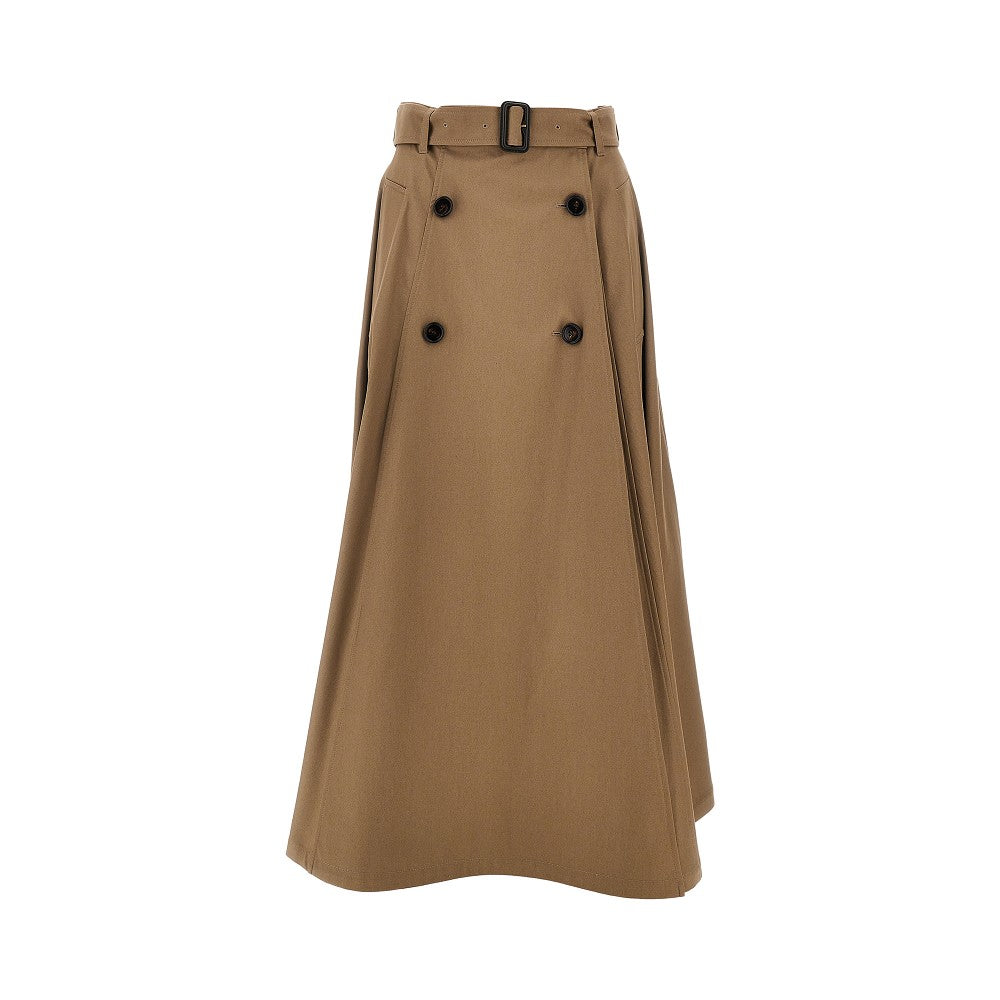 BURBERRY 10 gabardine midi trench coat