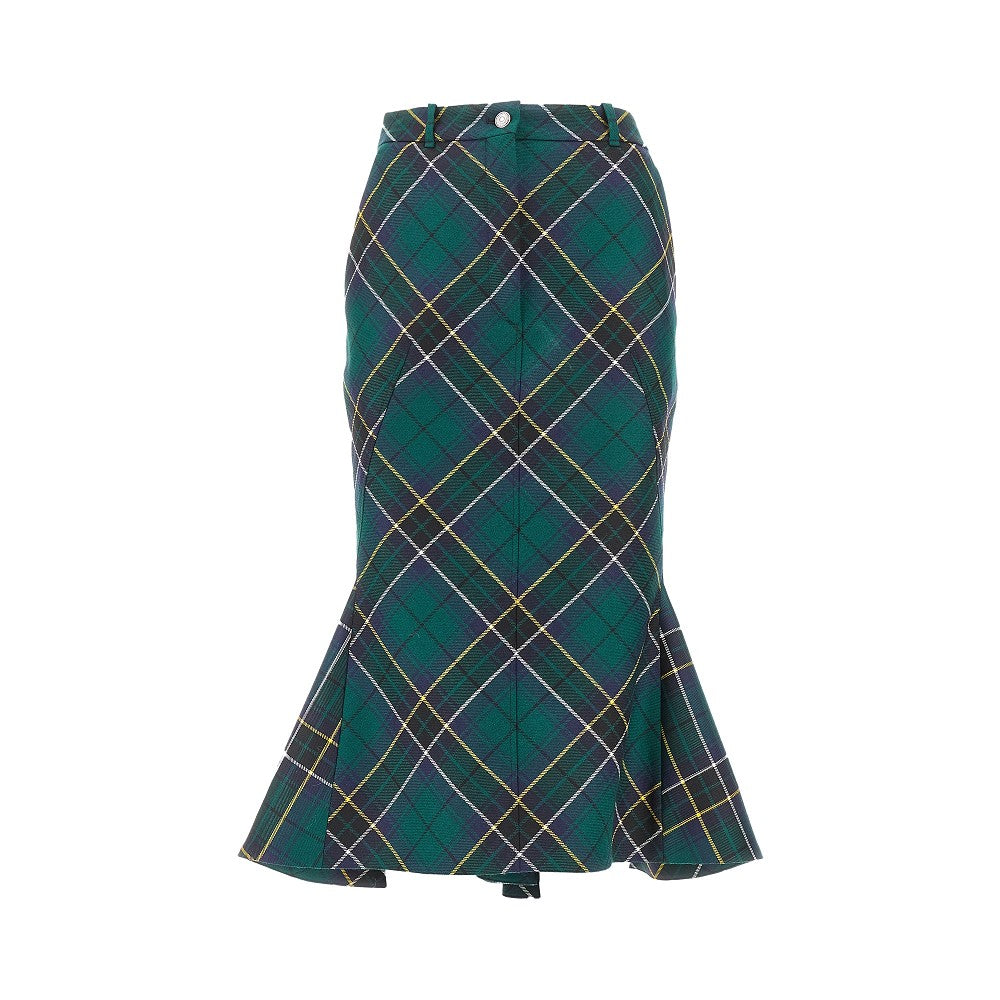 ALEXANDER MCQUEEN 40 tartan flared midi skirt