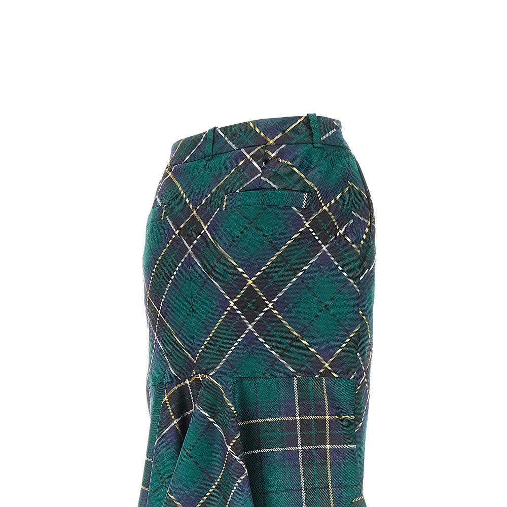 ALEXANDER MCQUEEN 40 tartan flared midi skirt