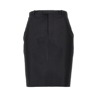 silk faille pencil skirt