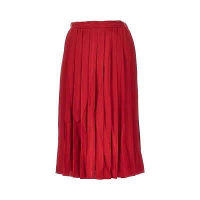 jacquard silk midi skirt