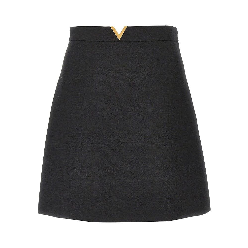 VALENTINO 40 crepe couture mini skirt