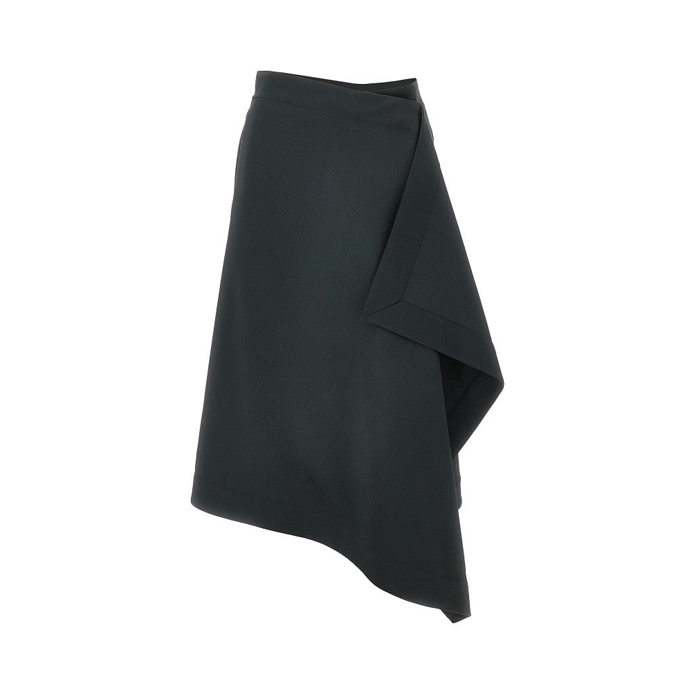 AMI 36 wool wrap-around skirt