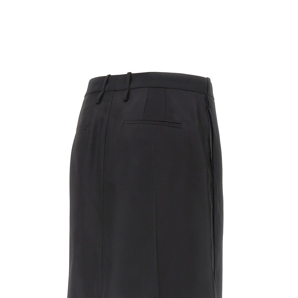 JIL SANDER 38 gabardine skirt with raw finishes