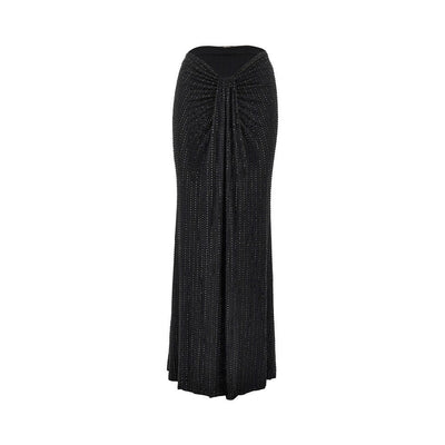 crystal-embellished jersey maxi skirt