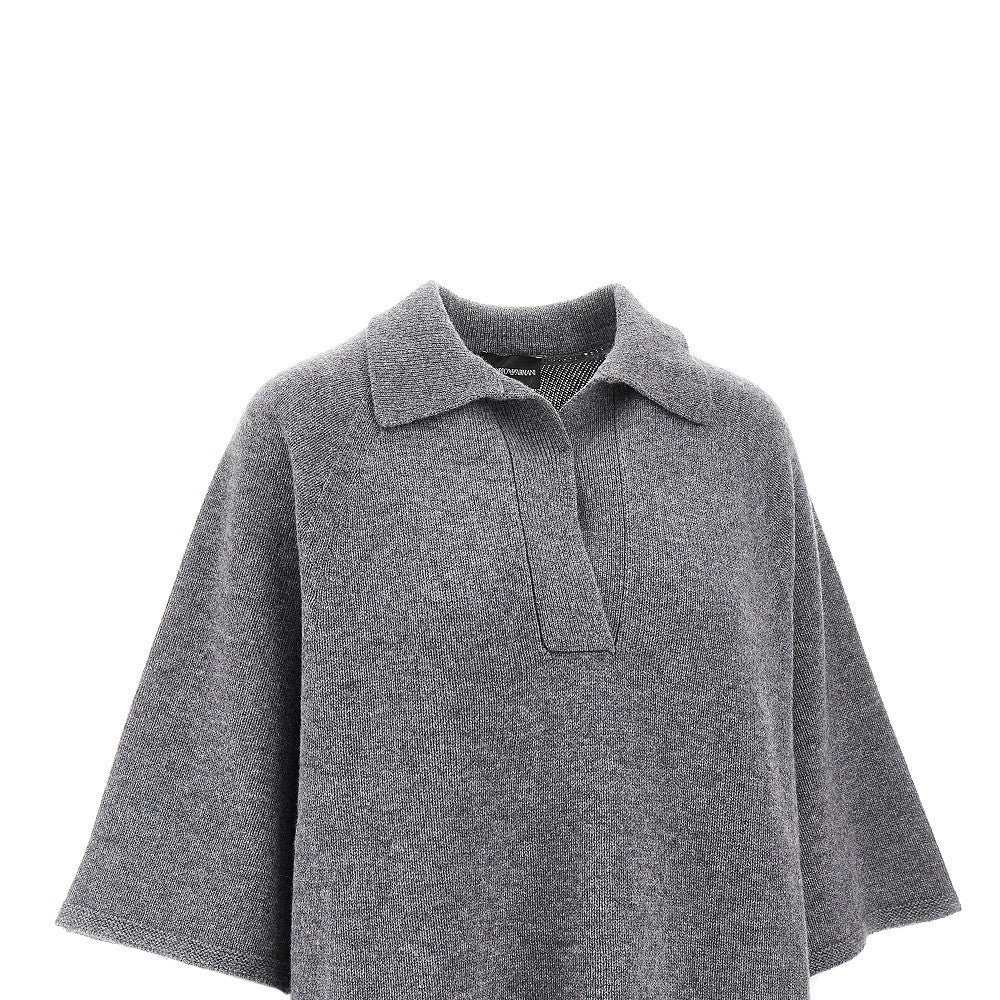 EMPORIO ARMANI M wool and cashmere polo sweater