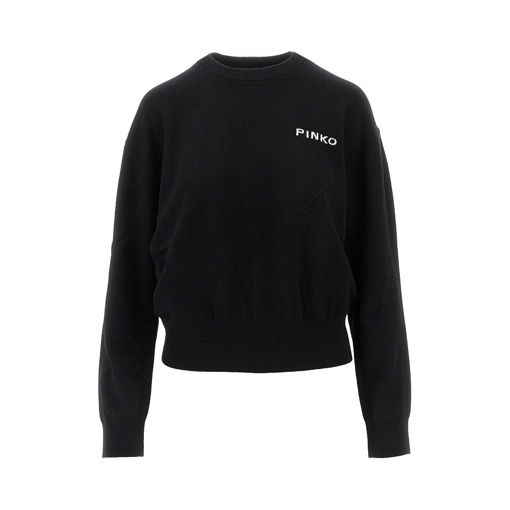 PINKO XS wool and cashmere sweater with logo