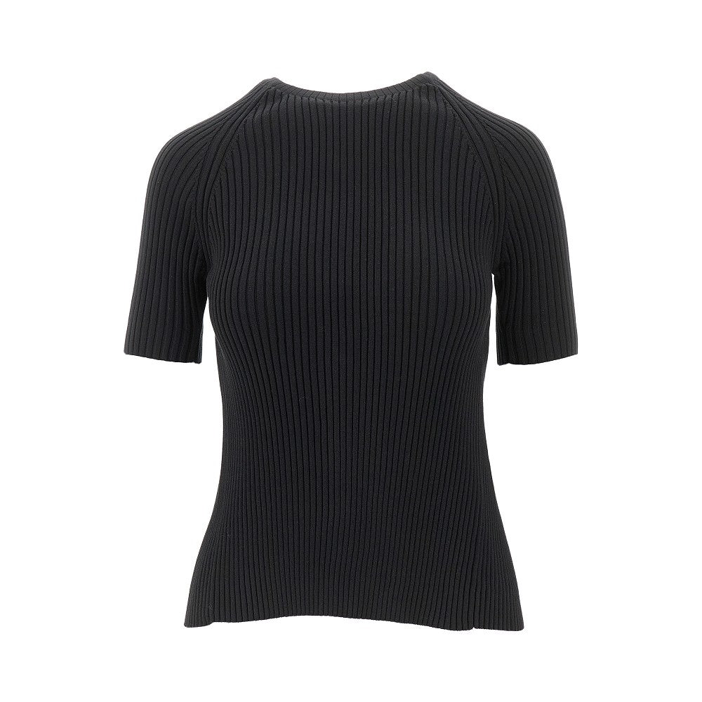 TORY BURCH L ribbed top with back lacing