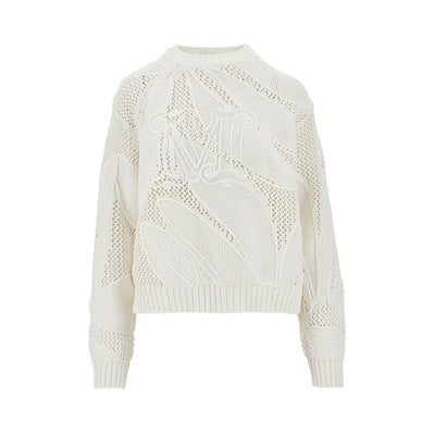 cotton sweater with cornely embroidery