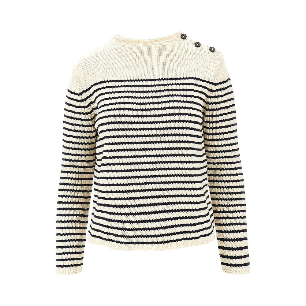 MAX MARA WEEKEND L striped cotton-blend sweater