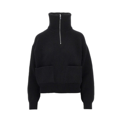wool and cashmere trucker sweater