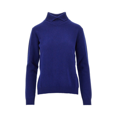 split collar wool sweater