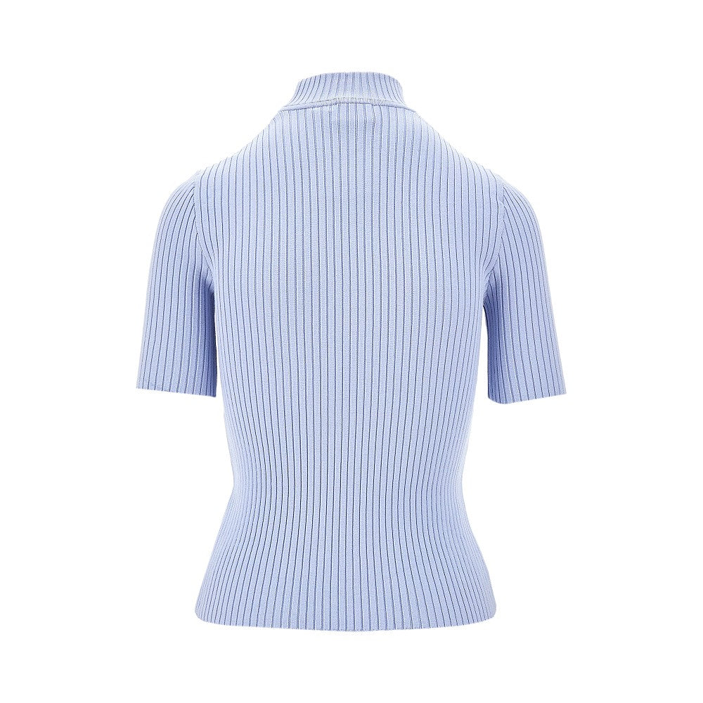 COURREGES M short-sleeved reedition ribbed knit top