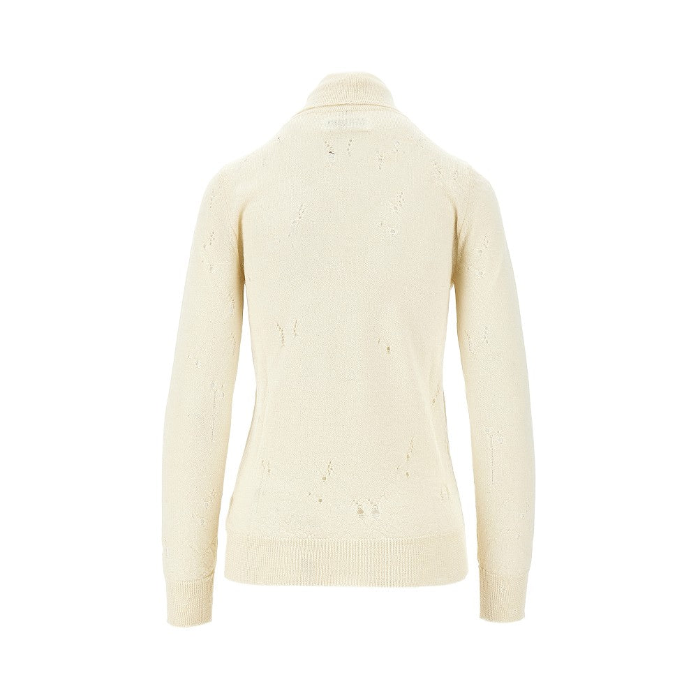 MM6 M distressed wool sweater