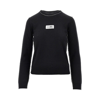 wool-blend sweater with logo label