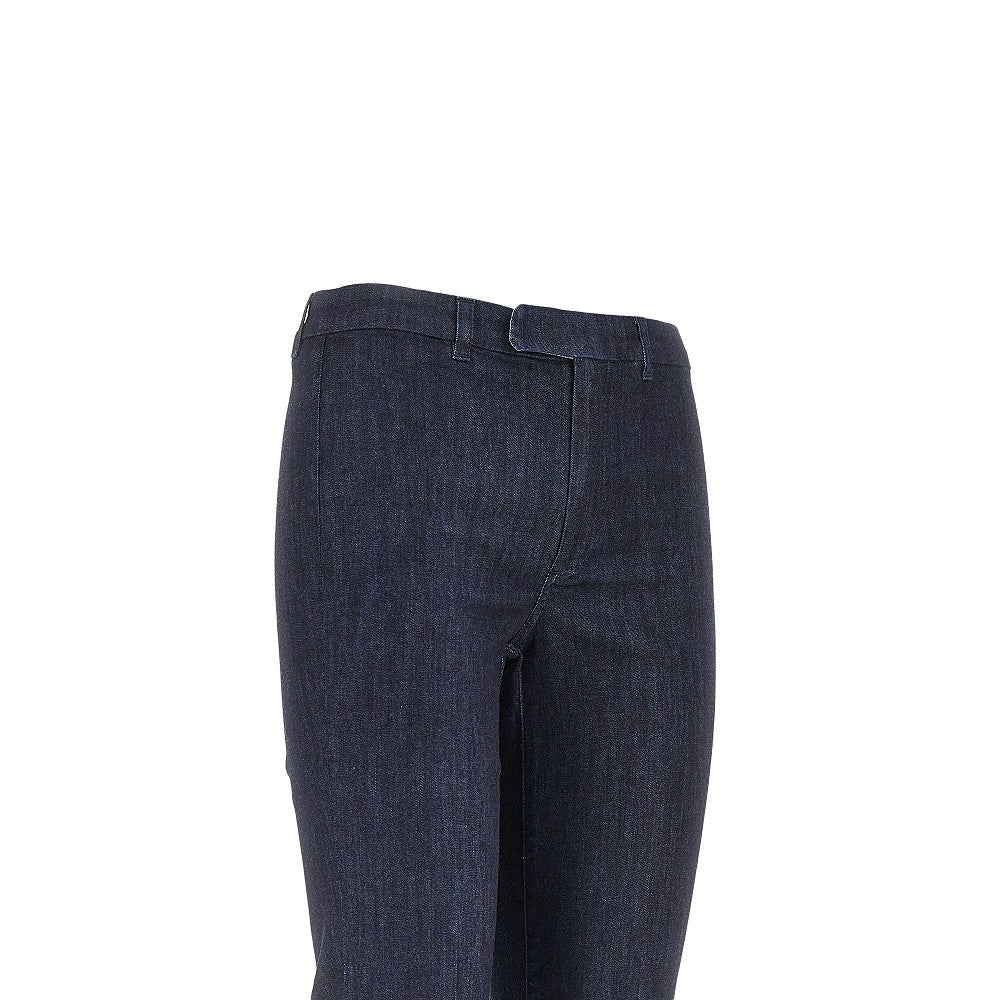 MAX MARA S 42 stretch denim cropped pants