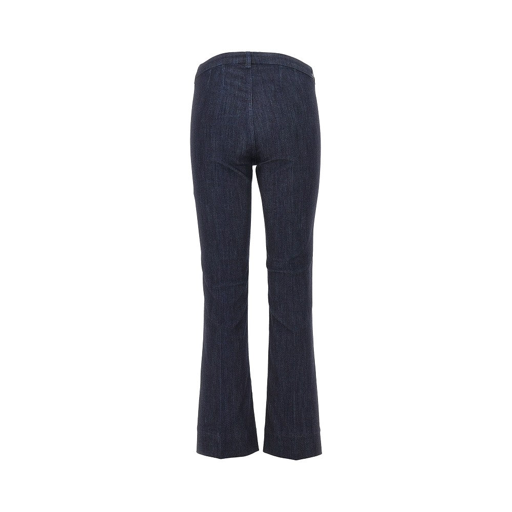 MAX MARA S 42 stretch denim cropped pants