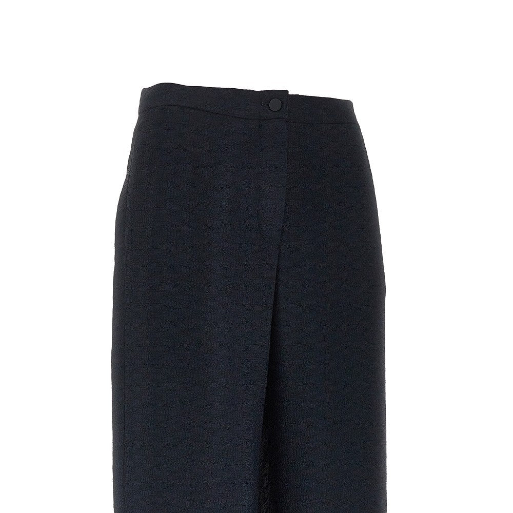 EMPORIO ARMANI 38 icon textured fabric pants