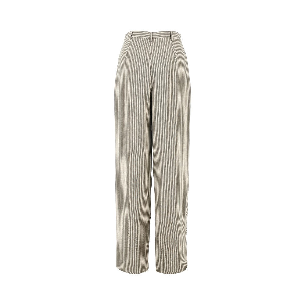 EMPORIO ARMANI 40 icon striped crepe pants with darts