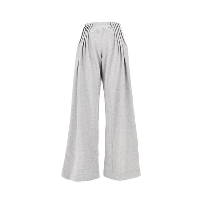 wide-leg pleated sweatpants