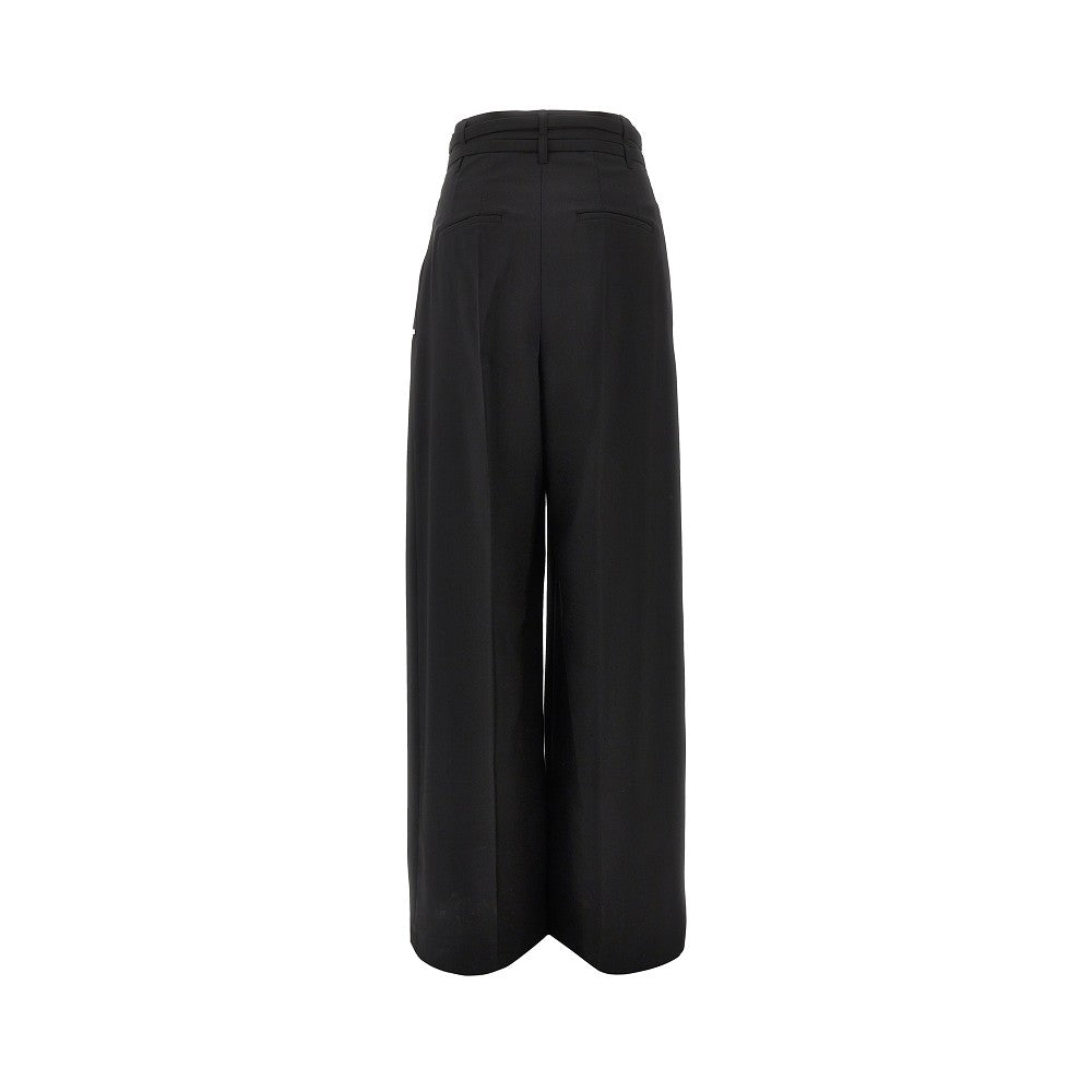 SPORTMAX 40 wide leg wool pants with darts