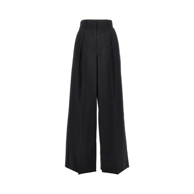 virgin wool wide-leg pants
