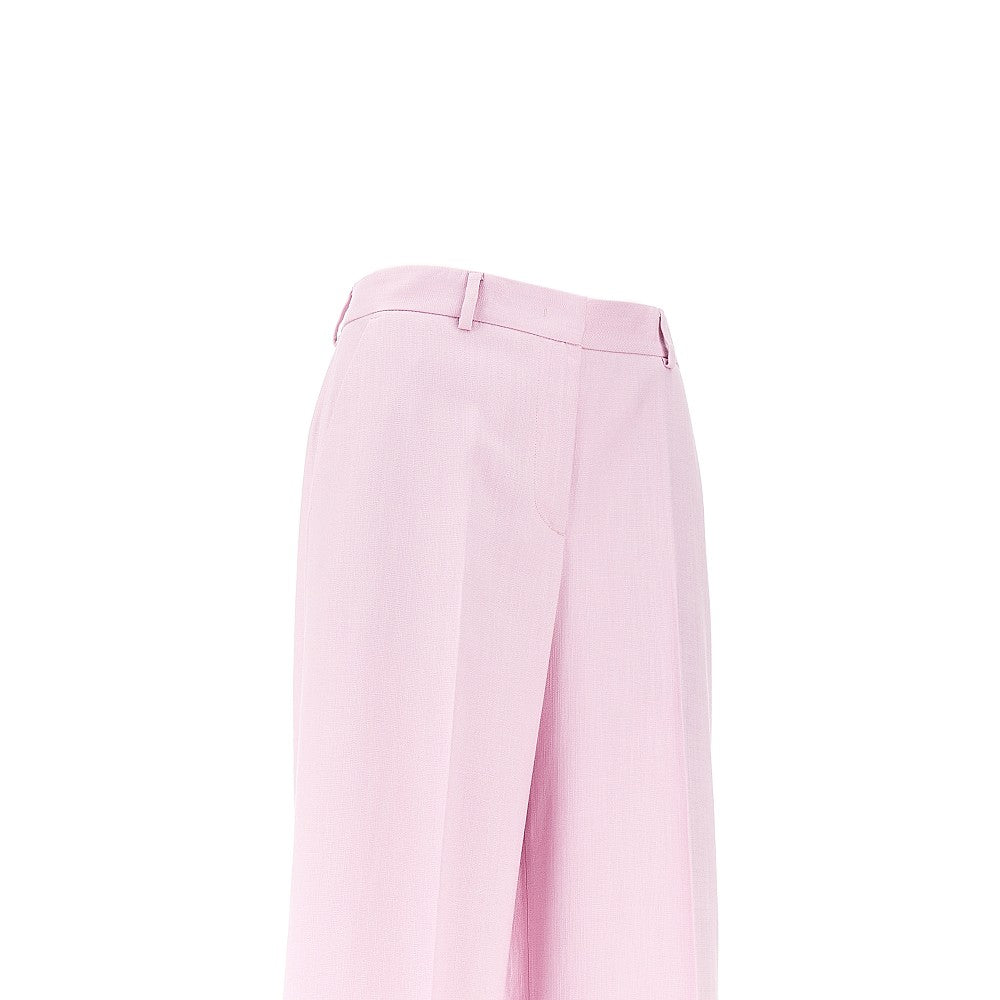MSGM 40 canvas wide leg tailored pants