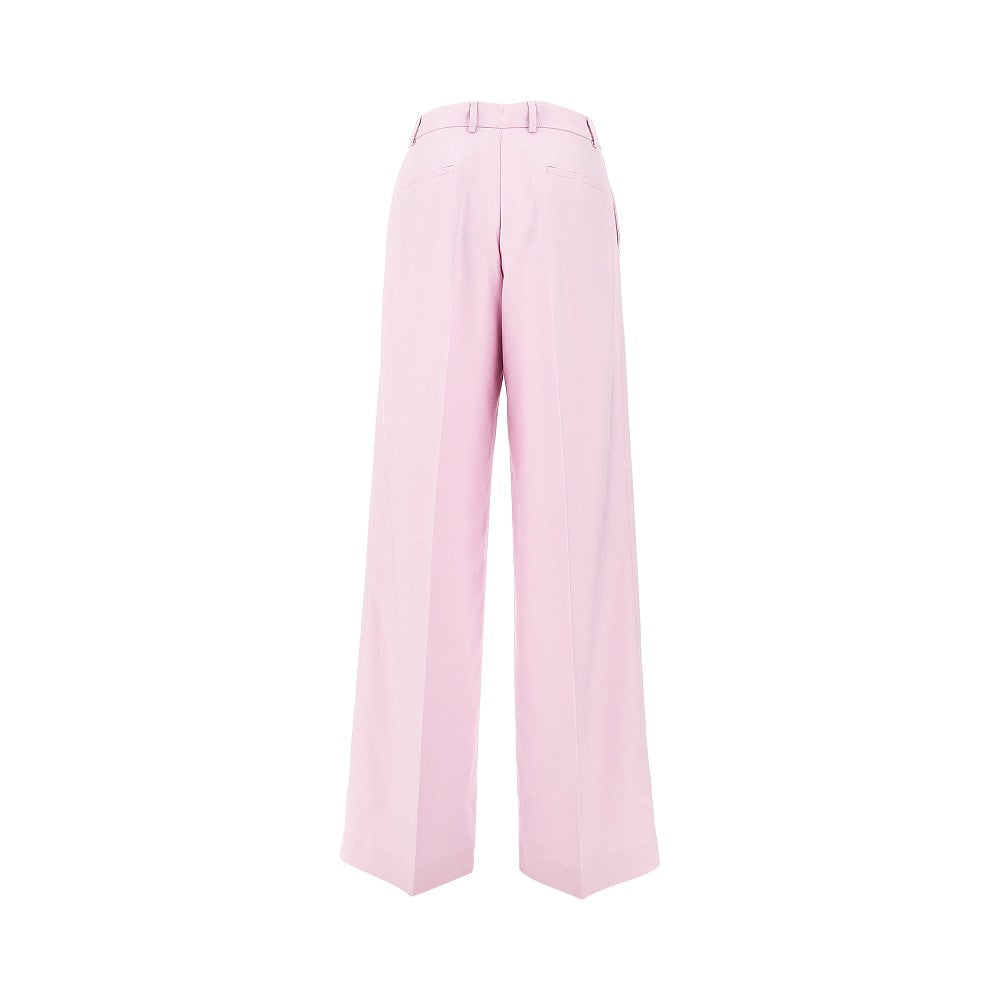 MSGM 40 canvas wide leg tailored pants