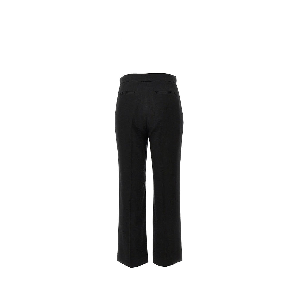 MSGM 40 canvas cropped straight leg pants