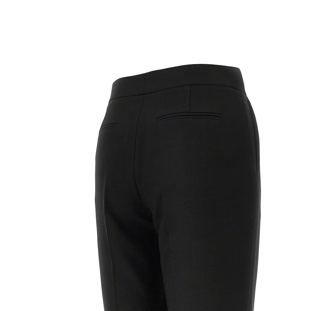 MSGM 40 canvas cropped straight leg pants