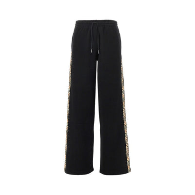 sweatpants with check trimmings