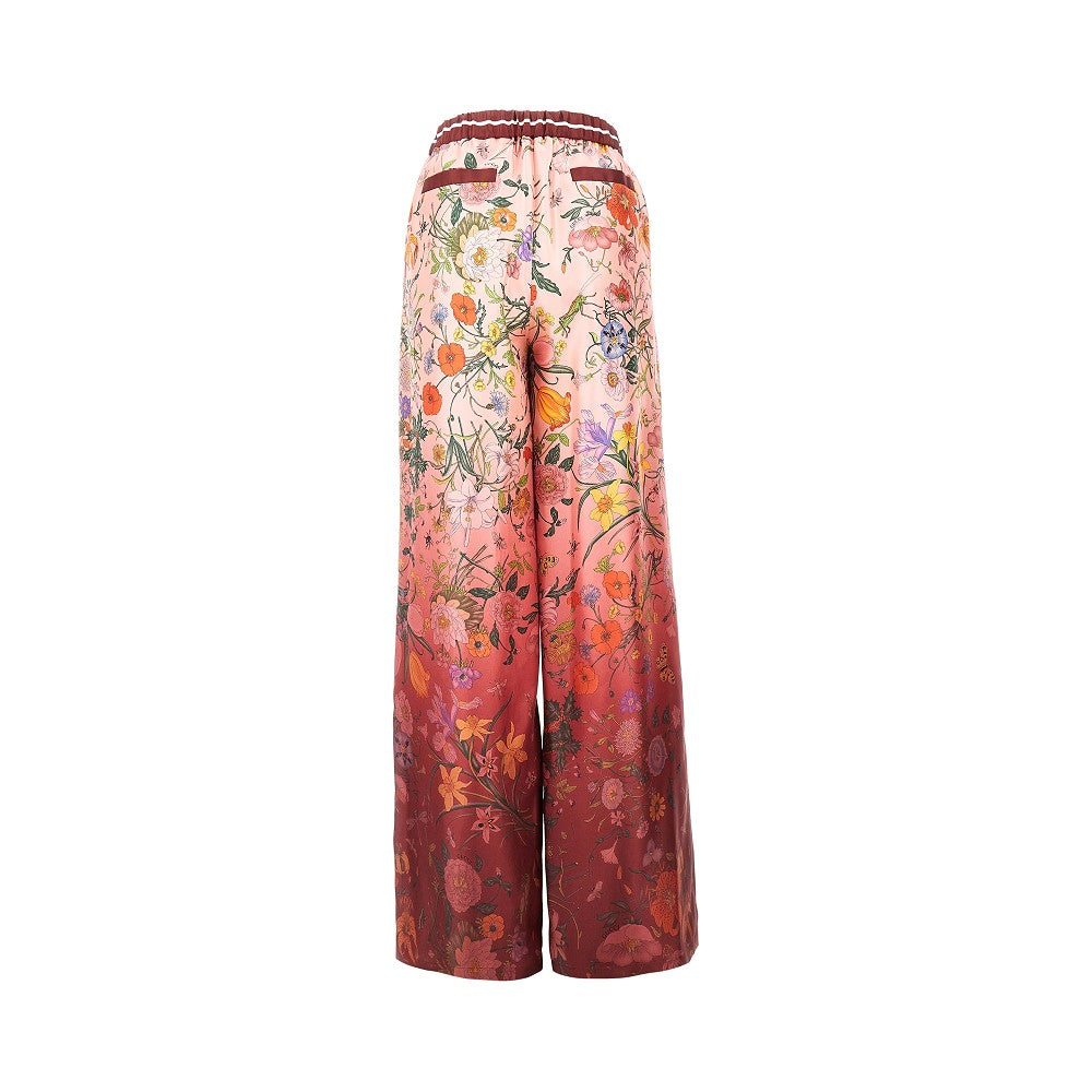 GUCCI 44 printed silk pants