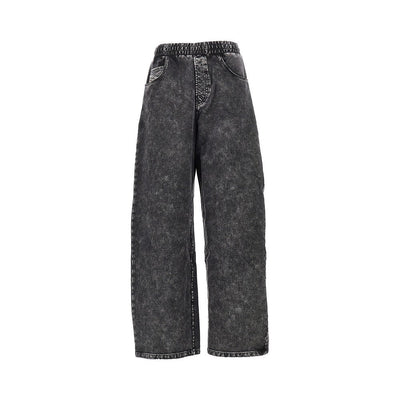 denim effect relaxed fit sweatpants