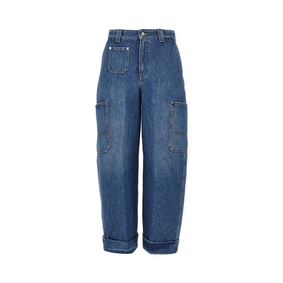 cropped cargo cocoon jeans