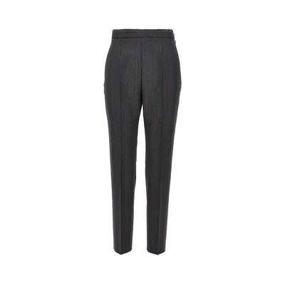 pinstriped wool tailored pants